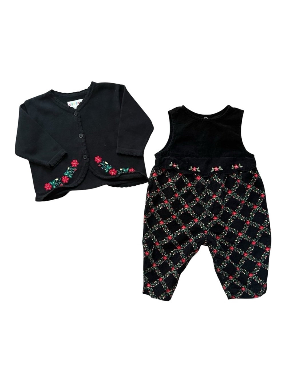 Baby Girl Vintage 90s Christmas Outfit